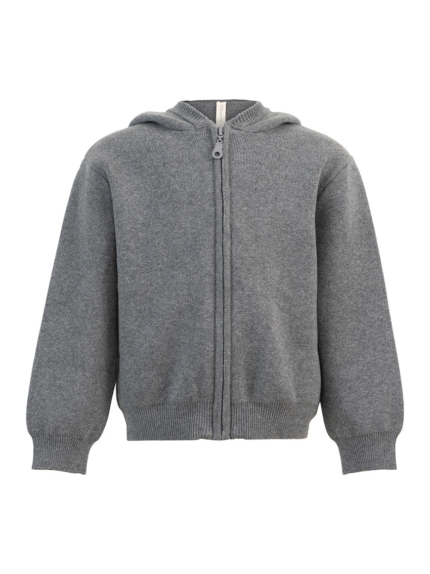 Ray Knit Hoodie Grey Melange