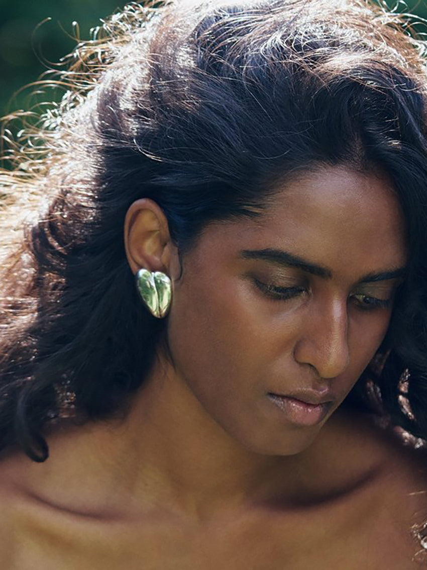 Peach Earrings Silver