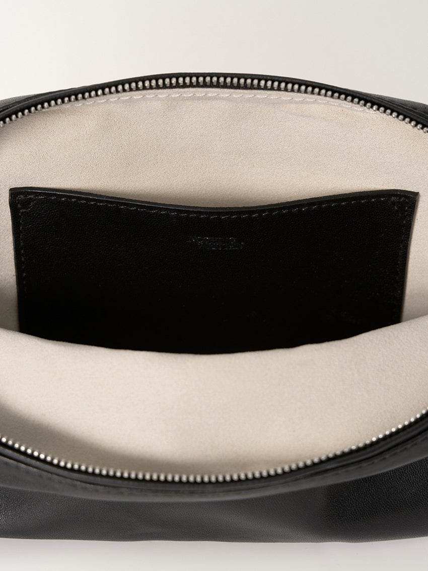 Square Leather Bag Black