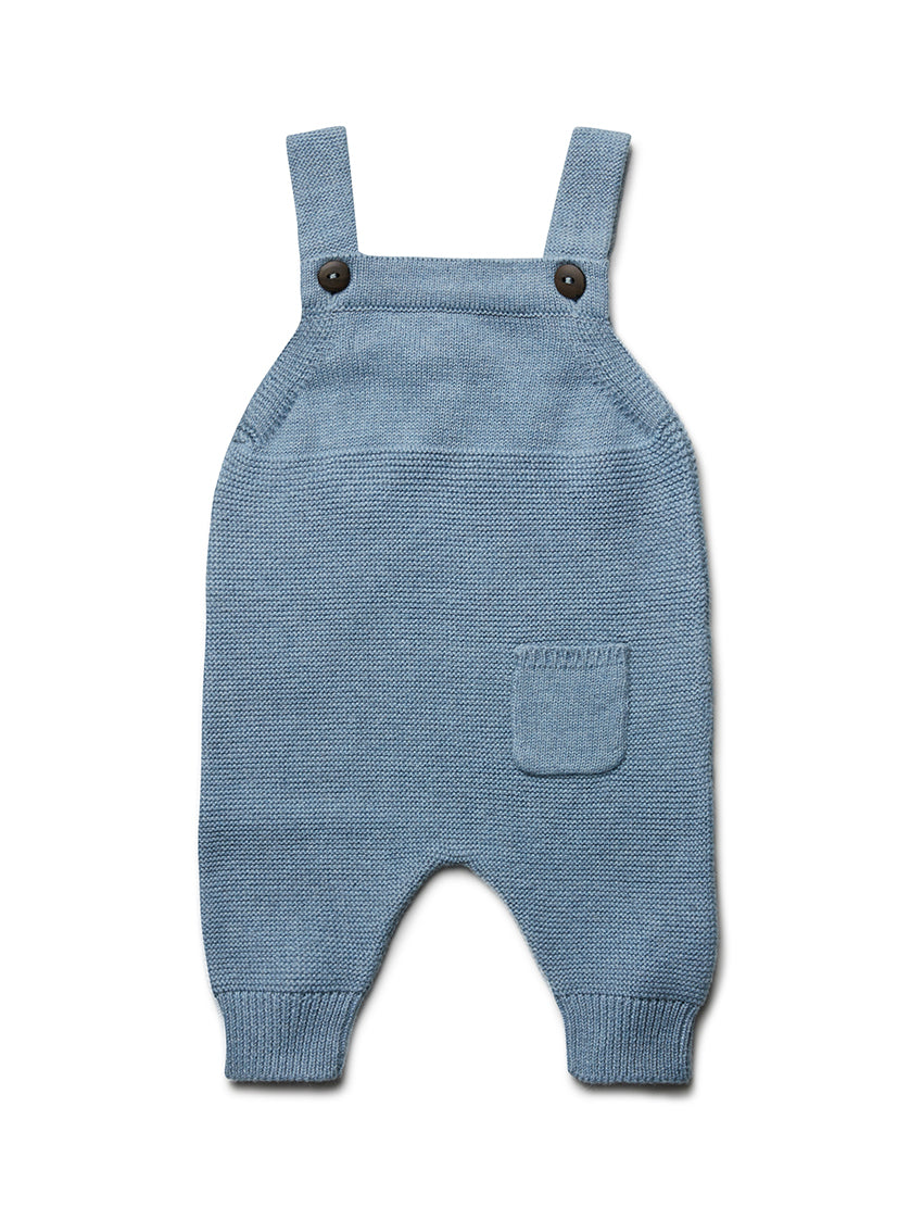 Wool/Cotton Dungarees Smokeblue