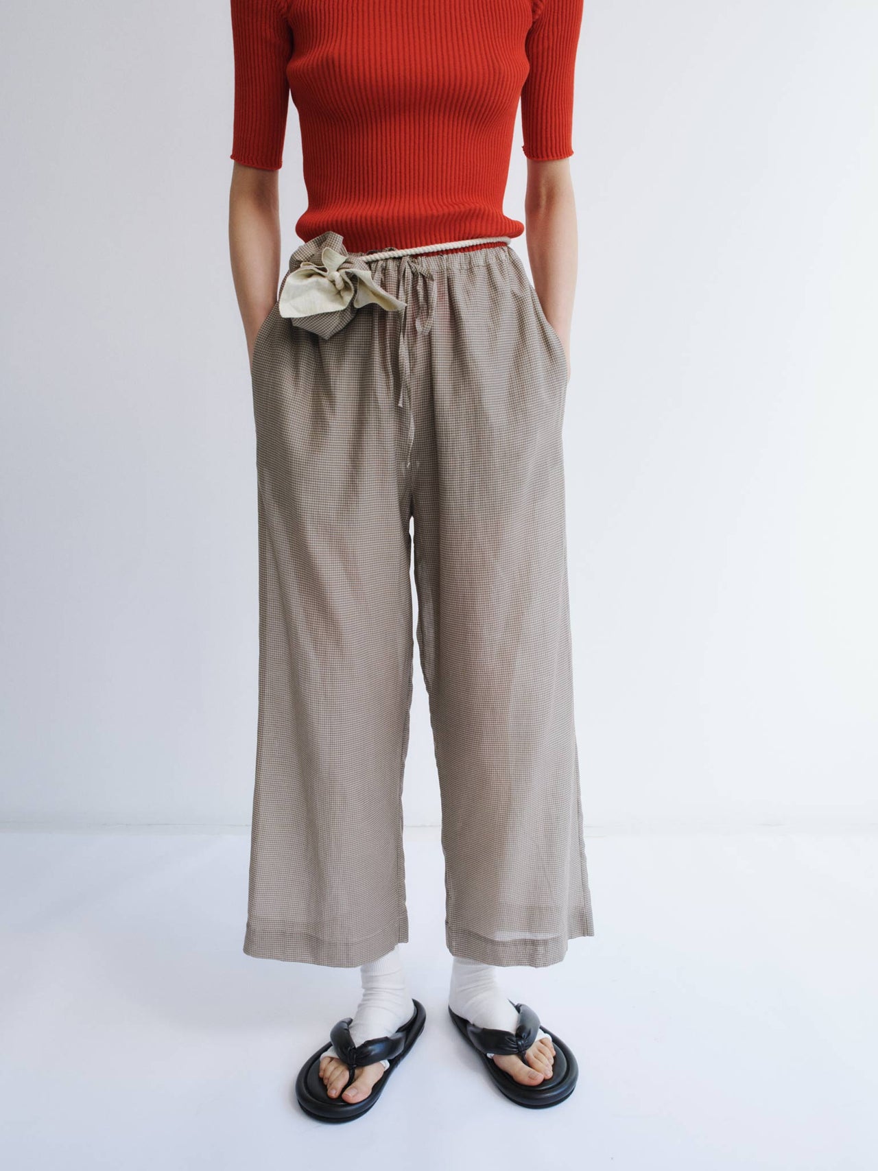 Fue Pants Gingham Coffee