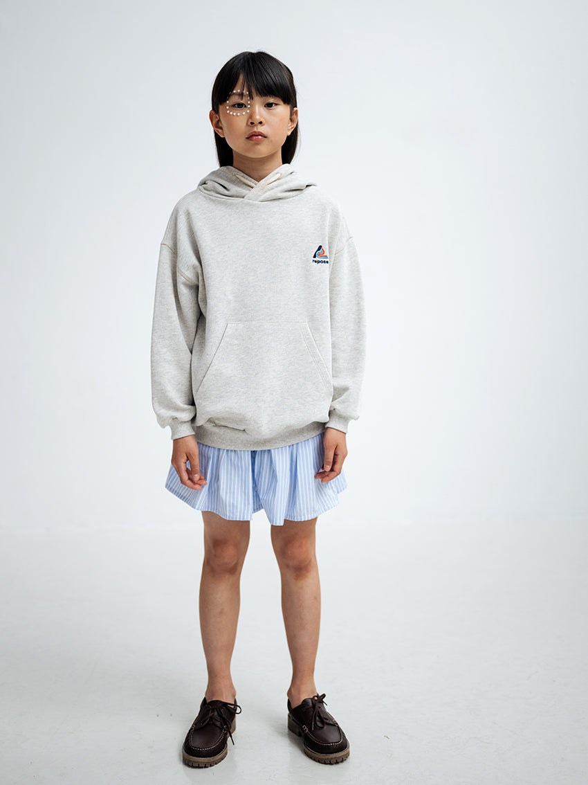 Hoodie Sweater Light Mixes Grey