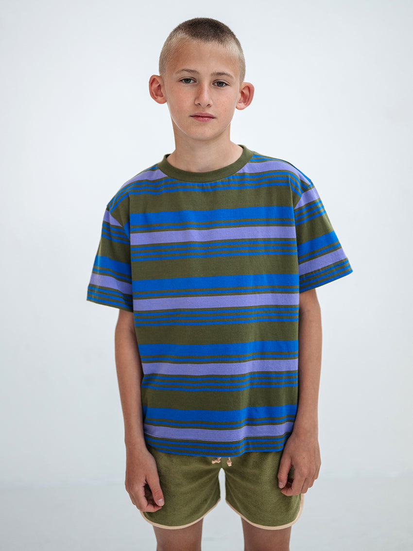 T-Shirt Khaki Bloom Stripe