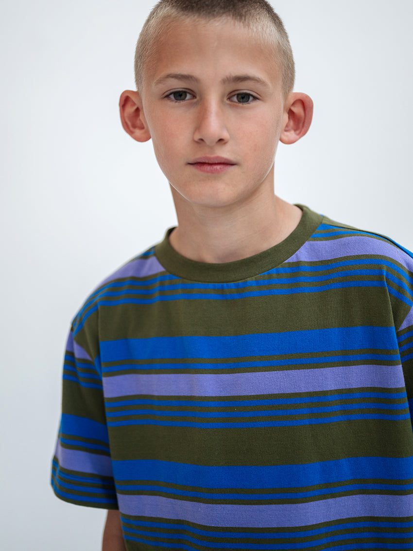 T-Shirt Khaki Bloom Stripe