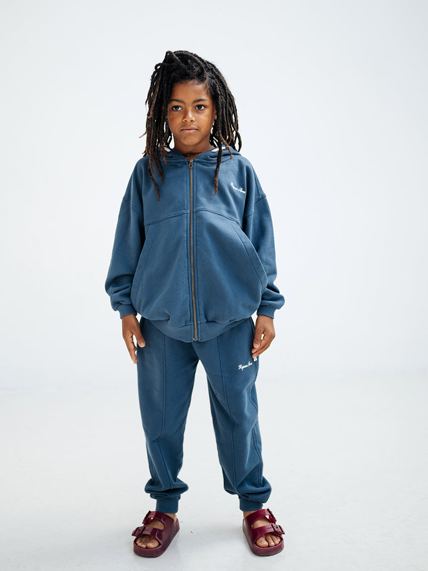 Zip Hoodie Sweater Deep Sea Blue