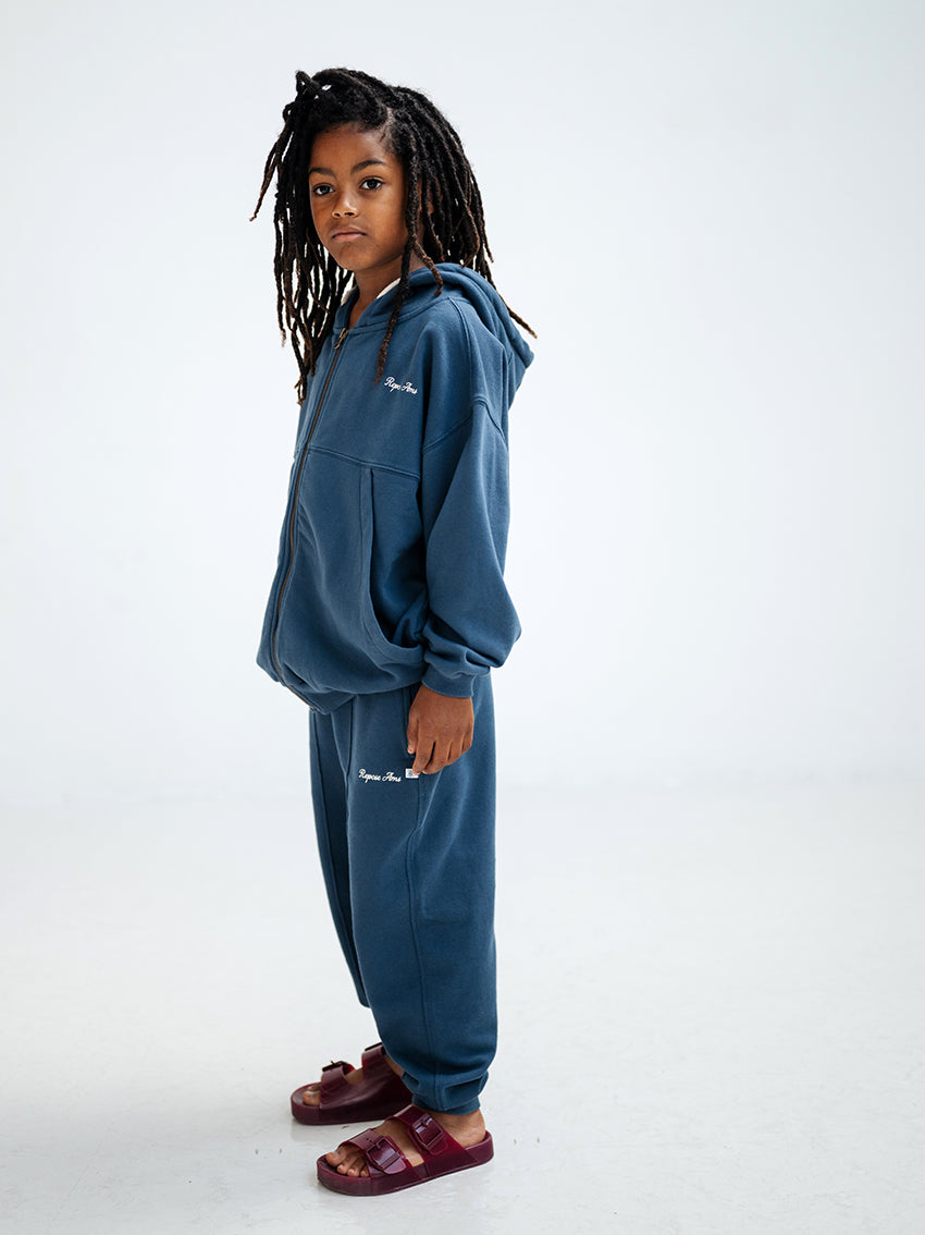 Zip Hoodie Sweater Deep Sea Blue