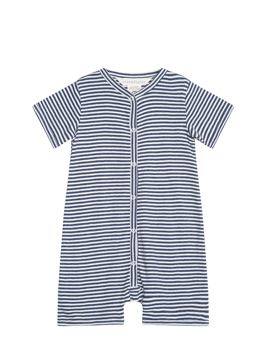 Baby Short Suit Stripe Navy/Offwhite