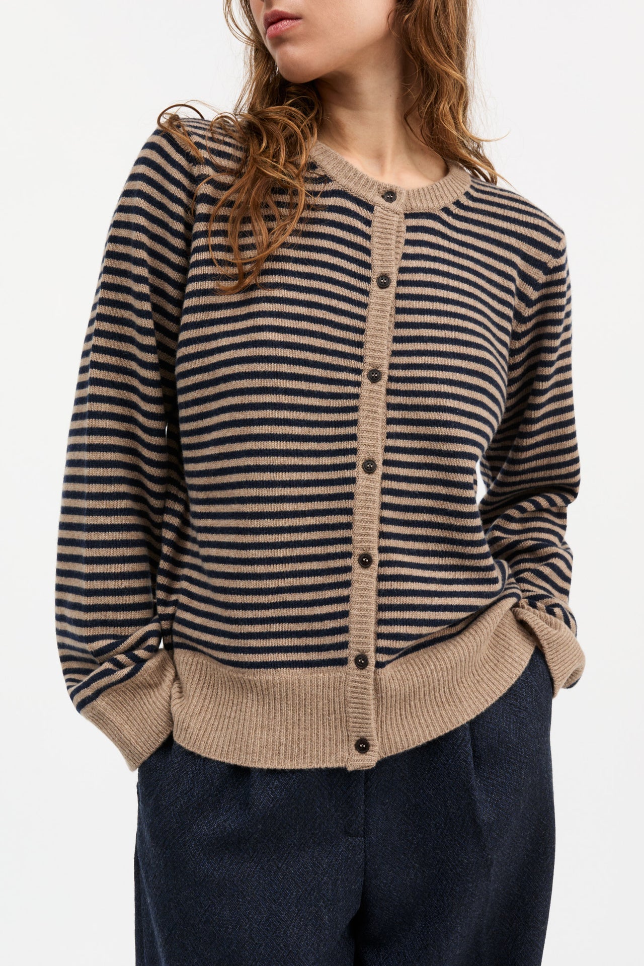 Senna Cardigan Brown / Navy