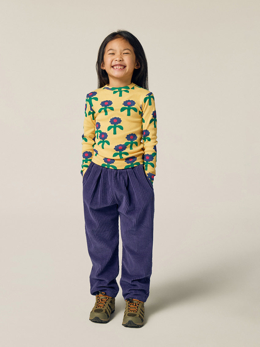 Blue Daisies Allover T-Shirt Yellow