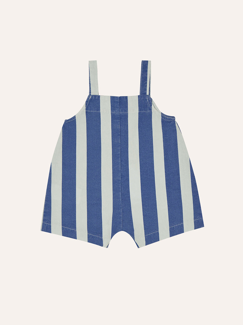Blue Stripes Washed Baby Dungaree
