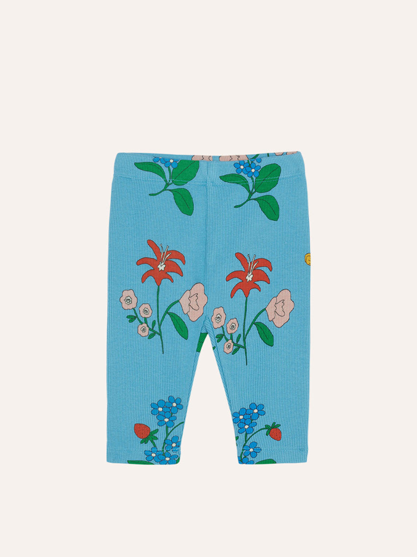 Flower Allover Baby Leggings Blue