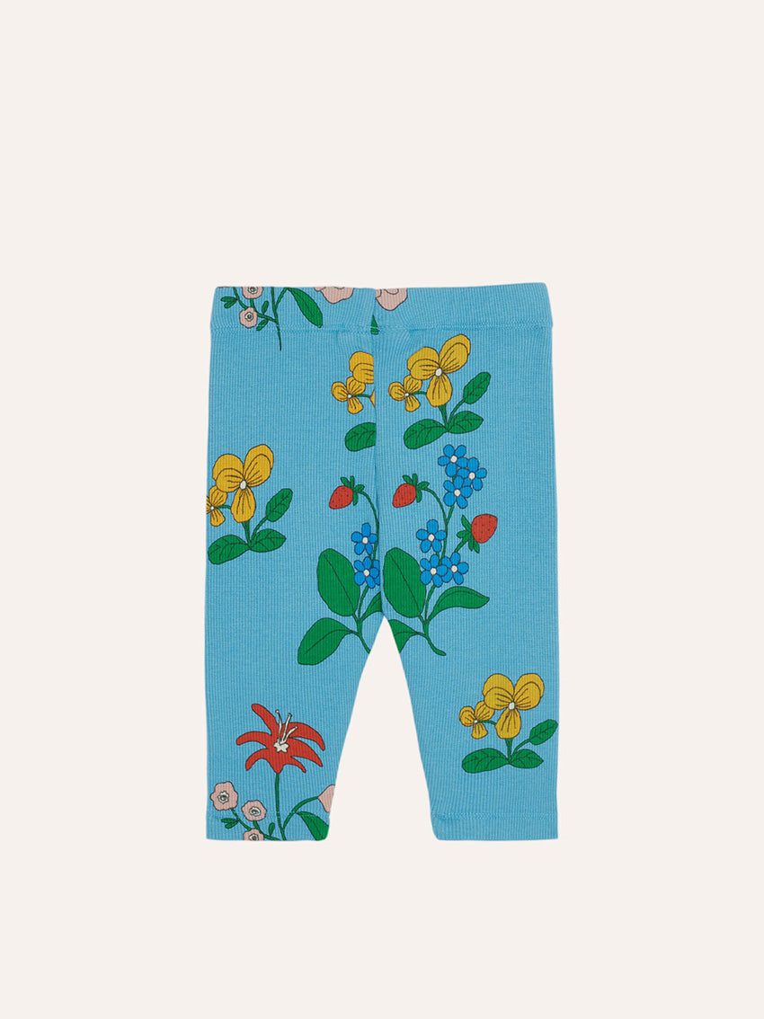 Flower Allover Baby Leggings Blue