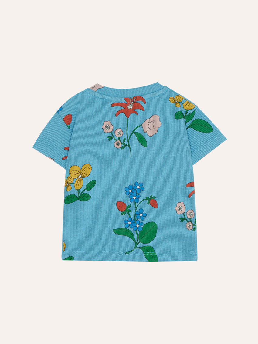 Flower Allover Baby T-Shirt Blue