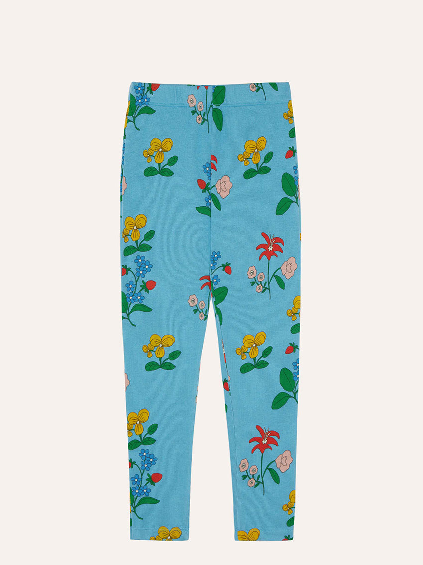 Flowers Allover Leggings Blue