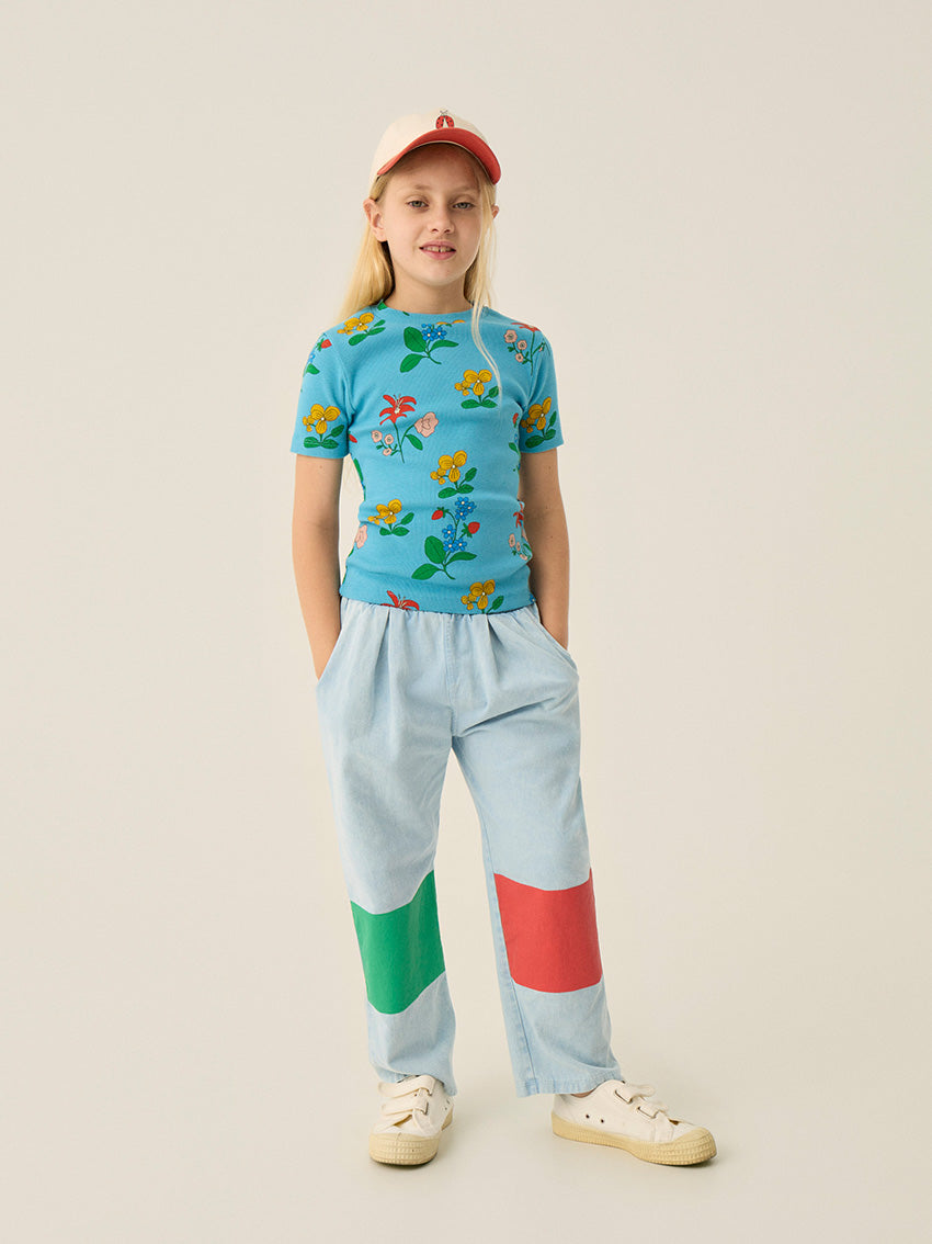 Flowers Allover T-Shirt Blue