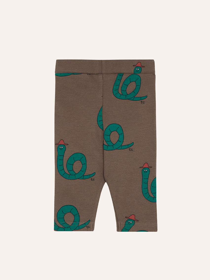 Snakes Baby Leggings Brown