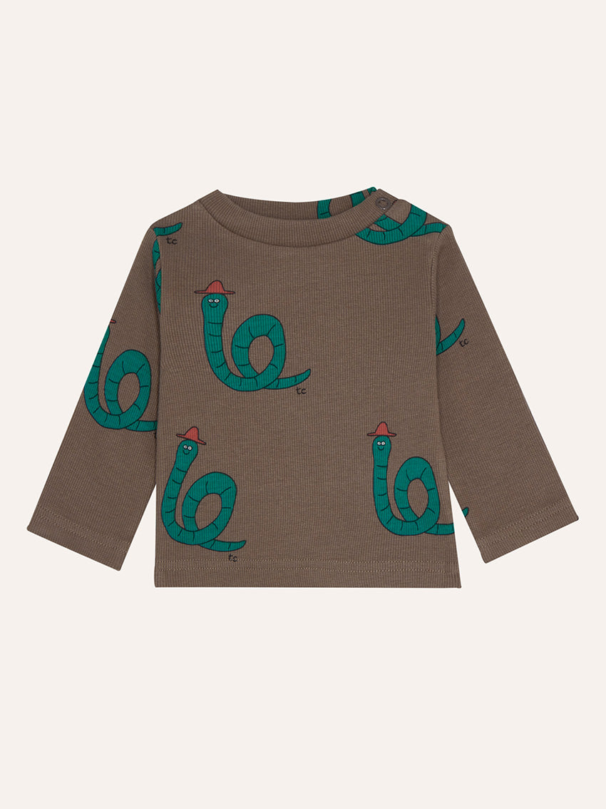 Snakes Baby T-Shirt Brown