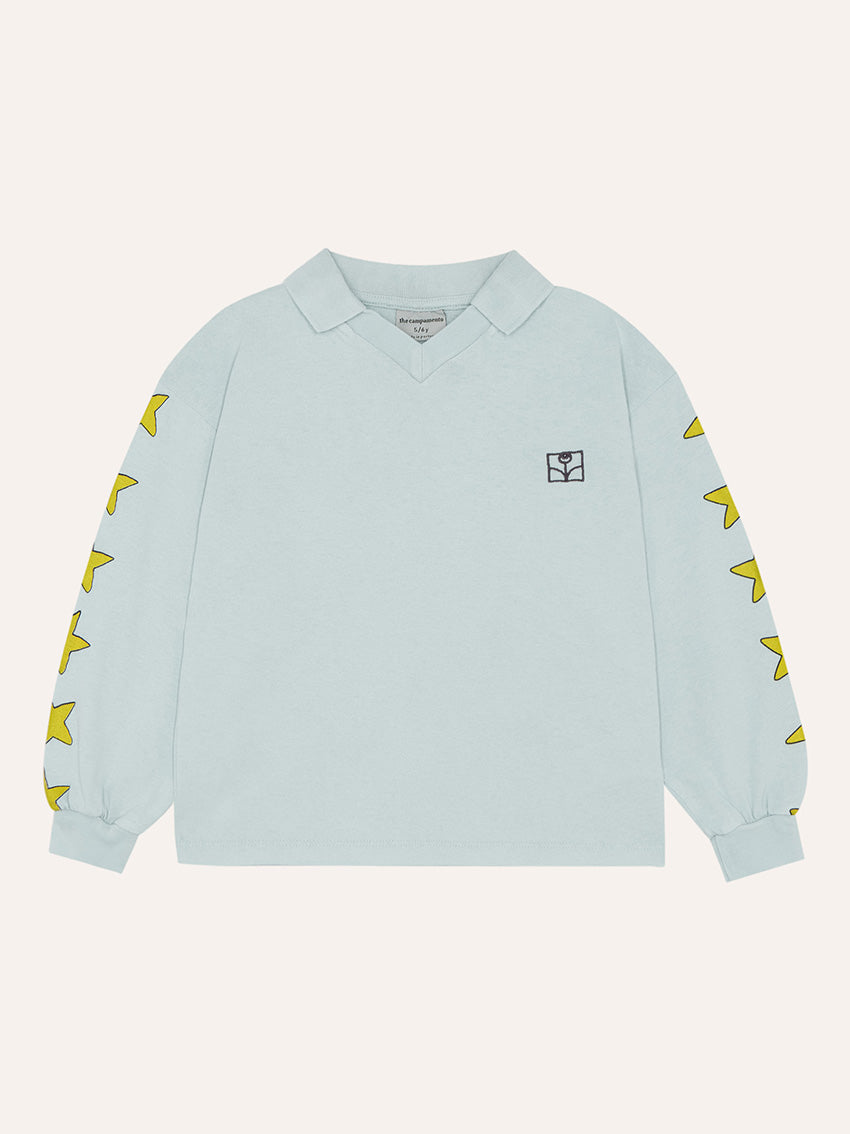 Stars Washed Polo Light Blue