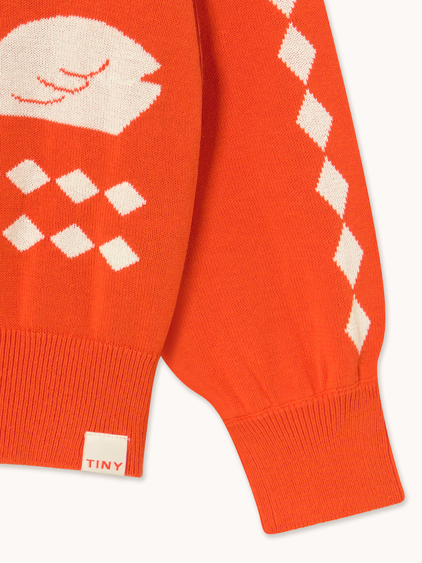 Swans Diamonds Cardigan Red