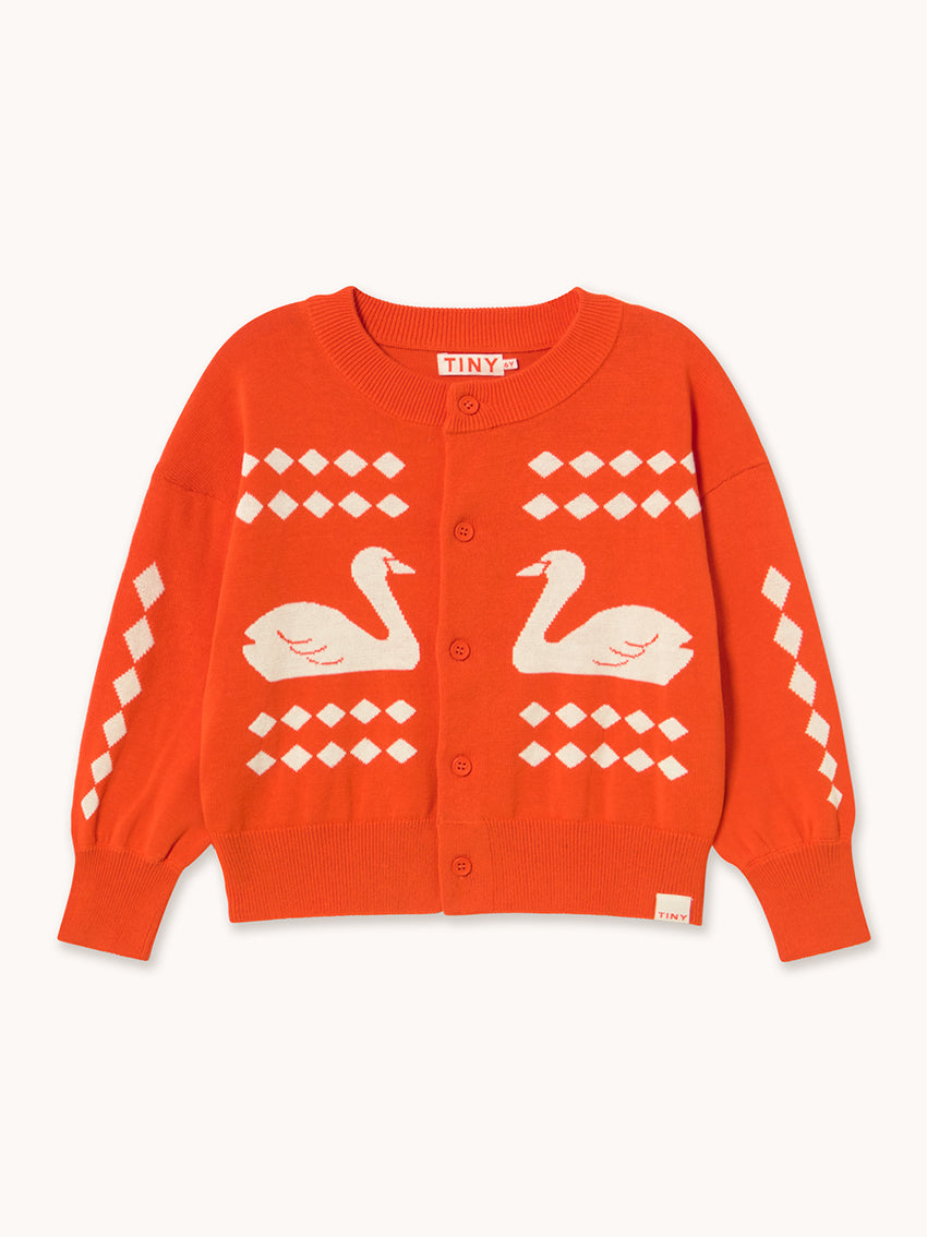 Swans Diamonds Cardigan Red