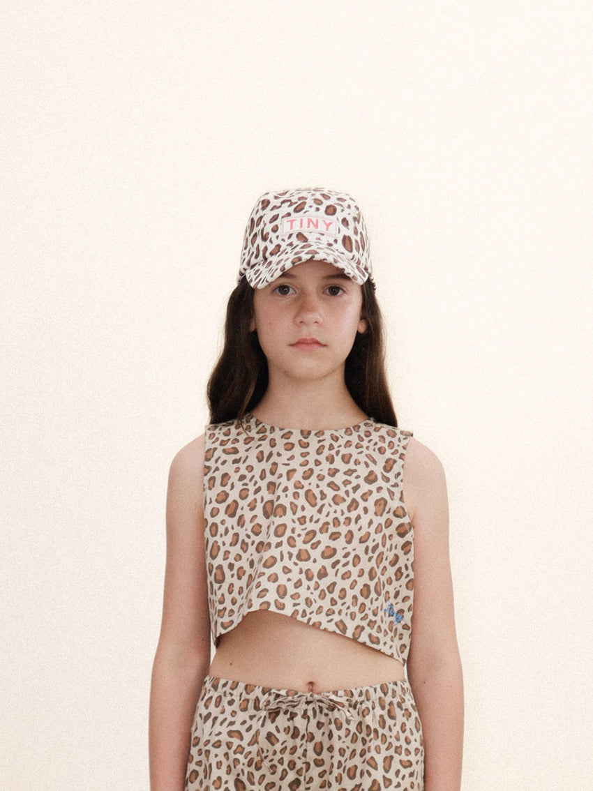 Animal Print Cap Offwhite
