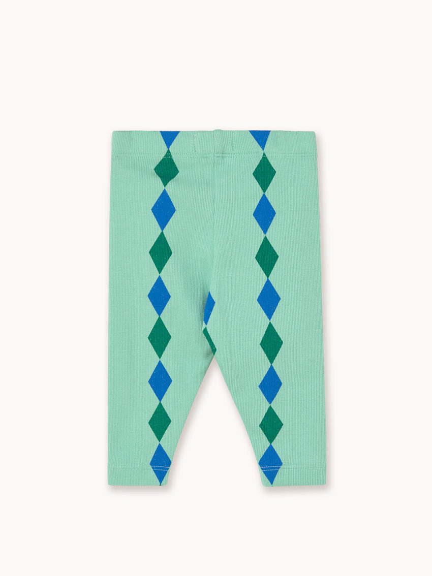 Diamonds Rib Baby Pants Washed Emerald