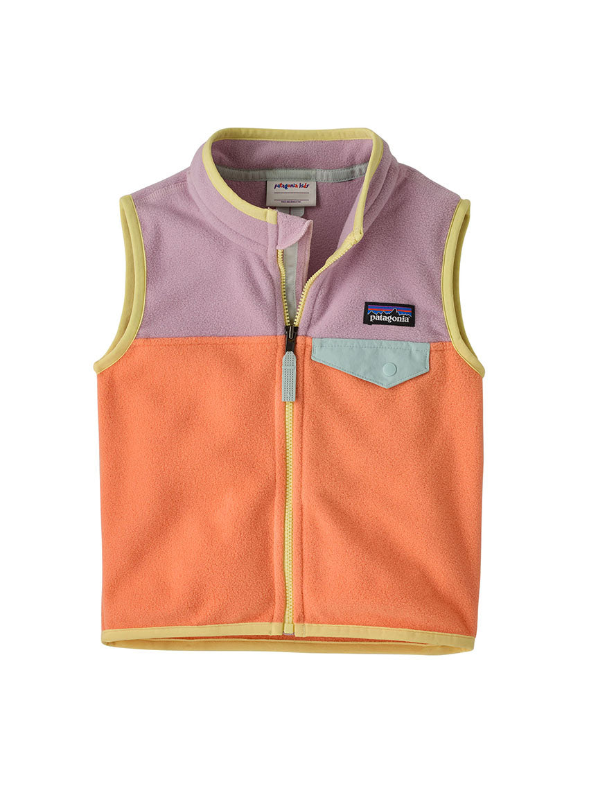 Baby Micro D Snap-T Vest Peach Sherbet