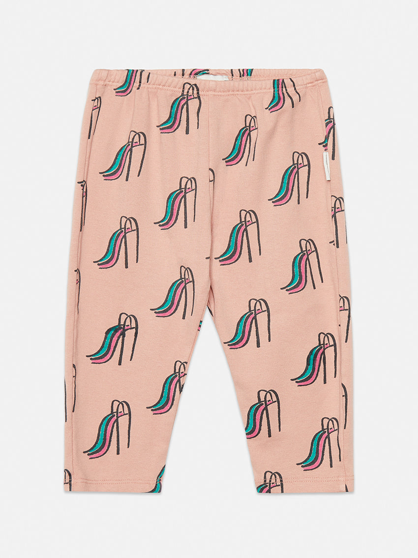 Slides All Over Baby Fleeced Leggings Pink