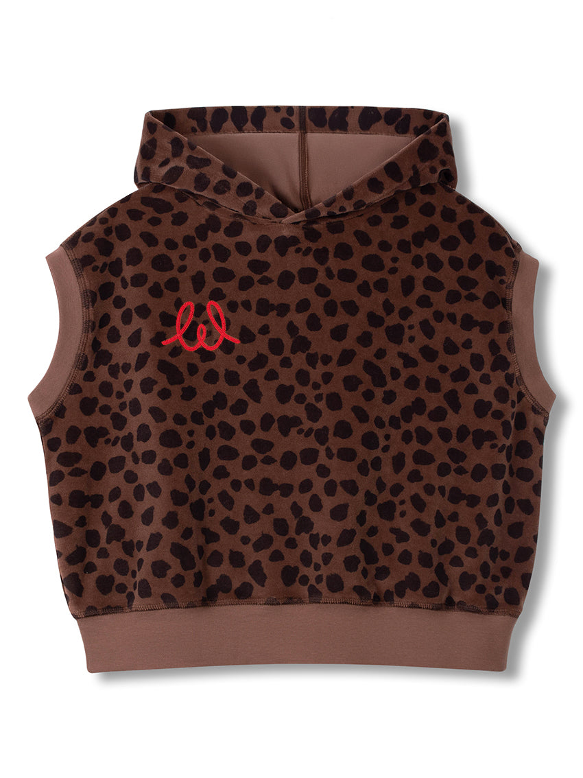 Contrast Hoody Cocoa Animal