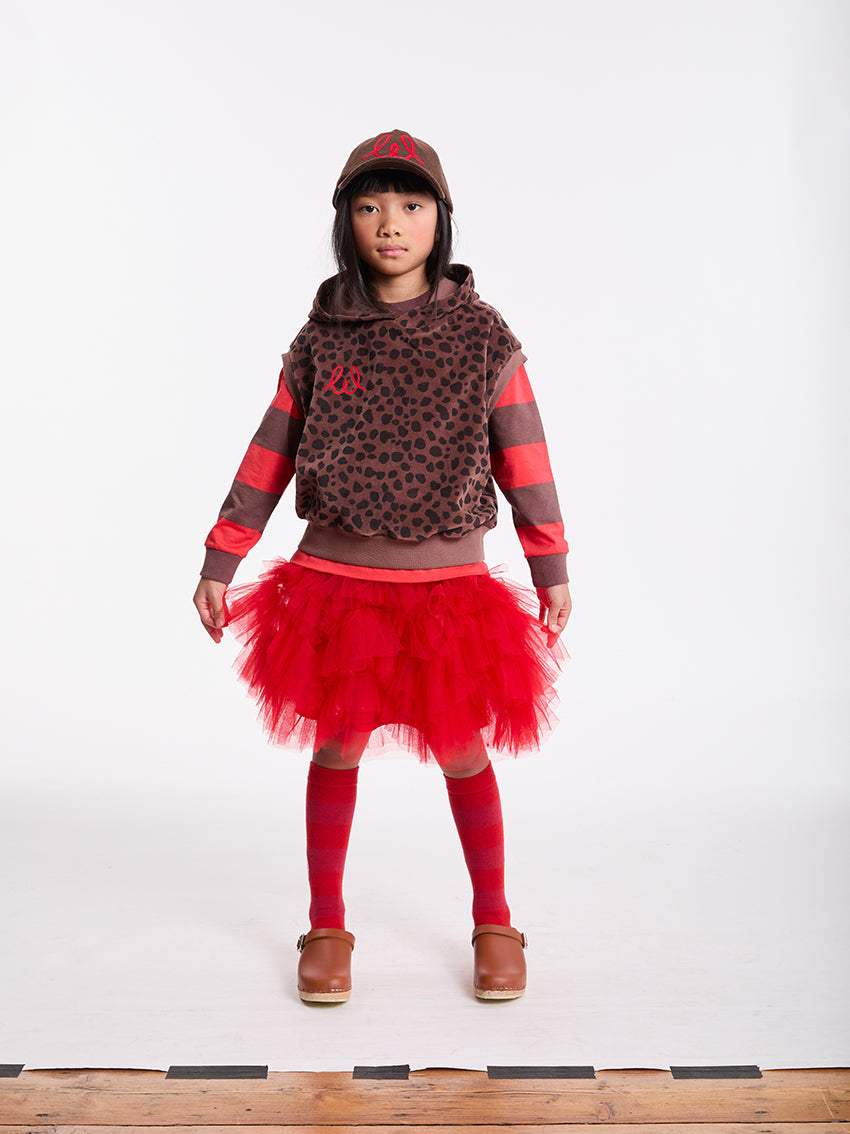 Tux Tulle Skirt Ink Red