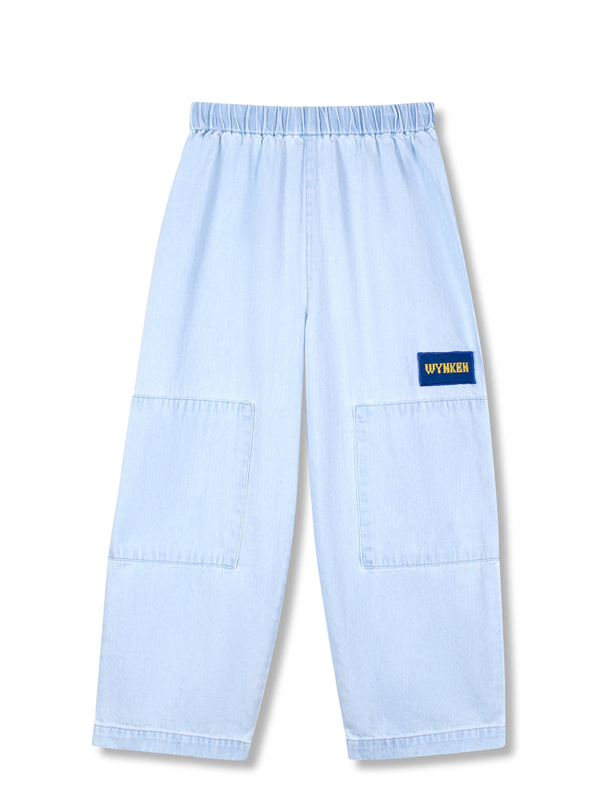 Pull on Patch Jean Pale Bleached Denim