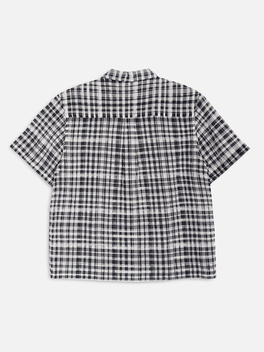 Vegas Shirt Charcoal Offwhite Check