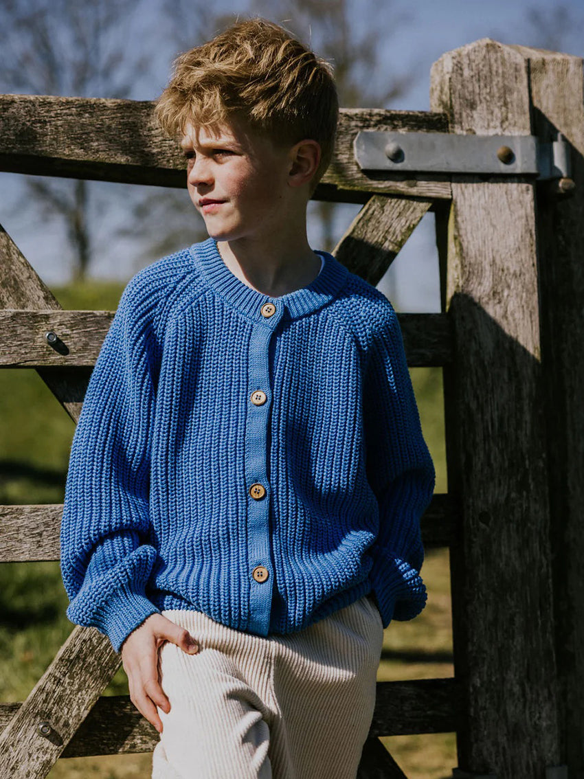 Raglan Cardigan Azure