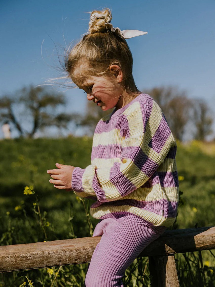 Stripes Knitted Sweater Ice Cream