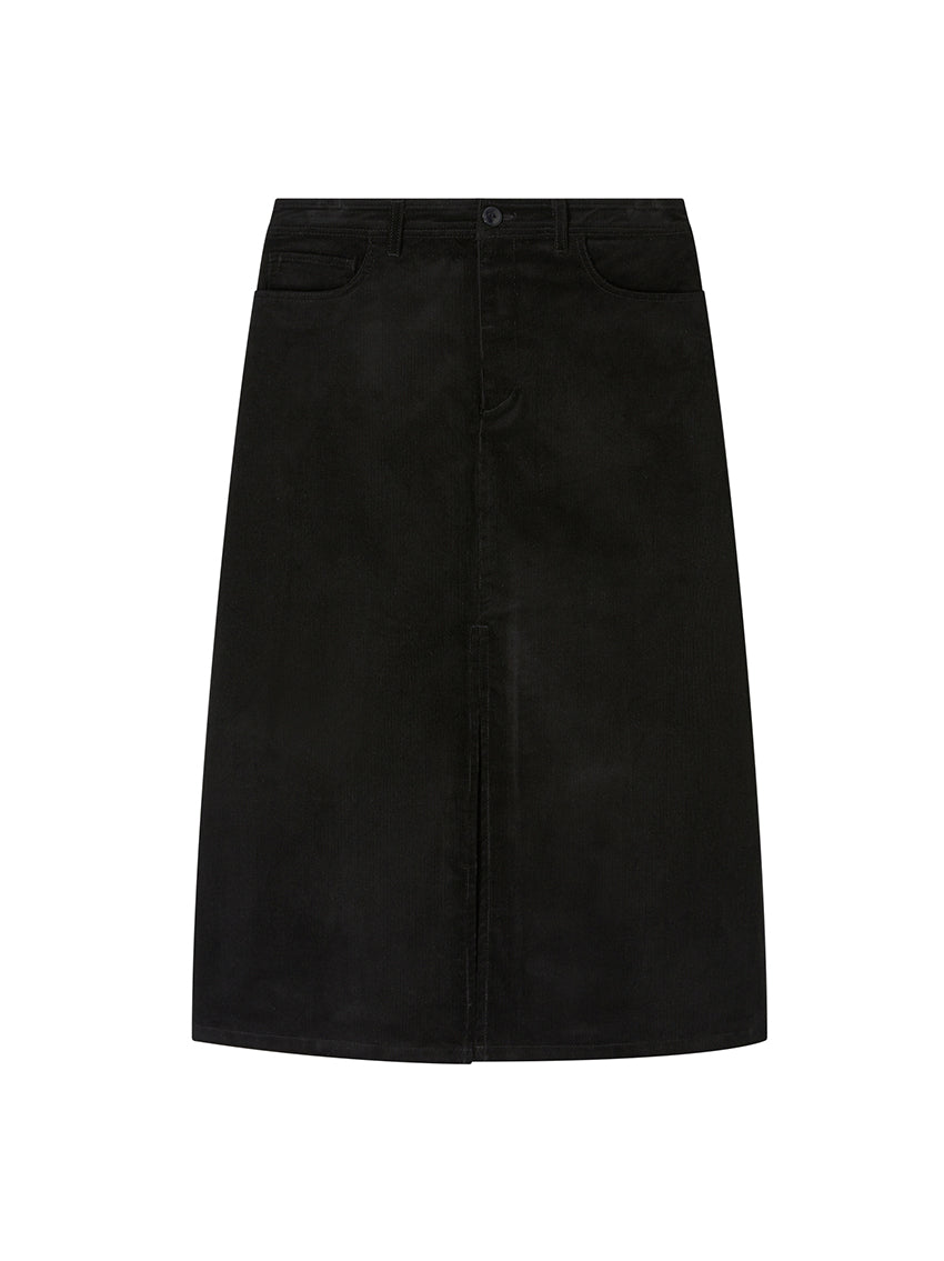 Georgia Corduroy Skirt Black