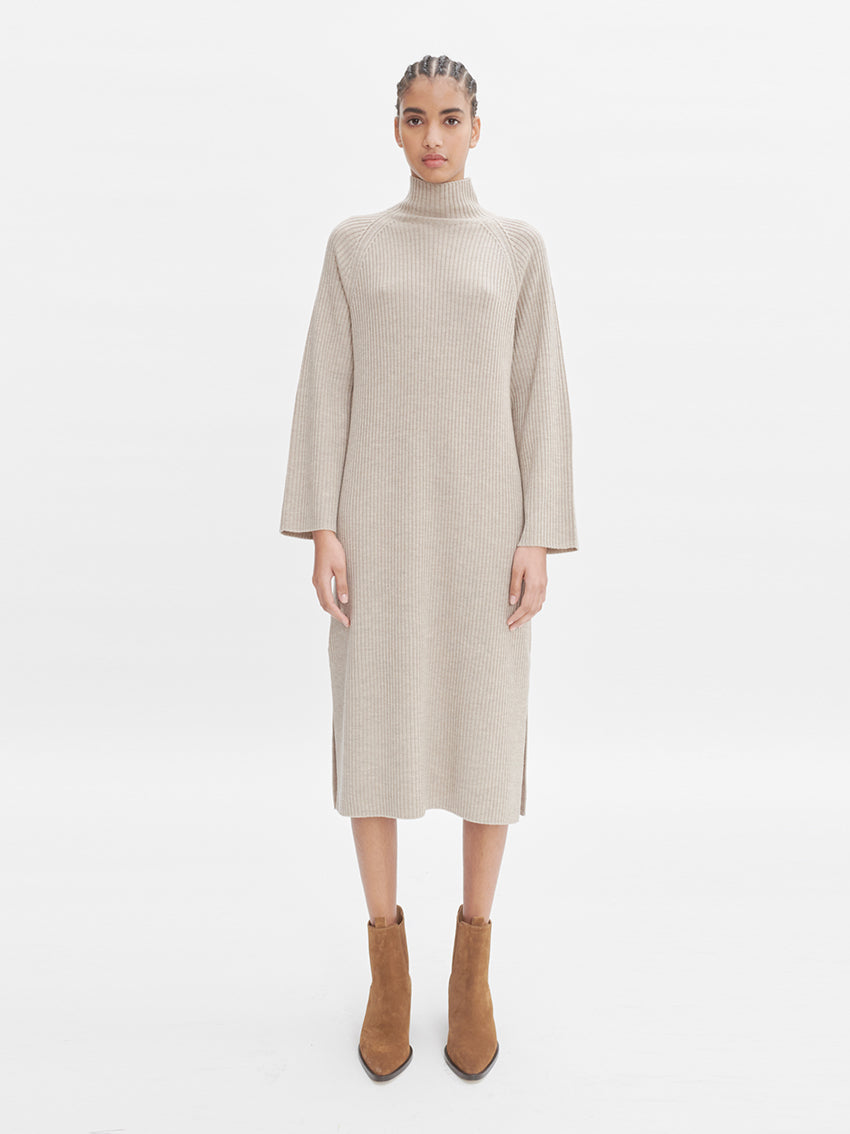 Prisca Knit Dress Heather Putty