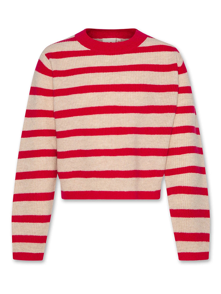 Choc C-Neck Wool Jumper Raspberry