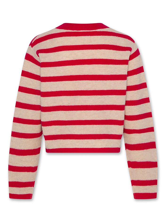 Choc C-Neck Wool Jumper Raspberry