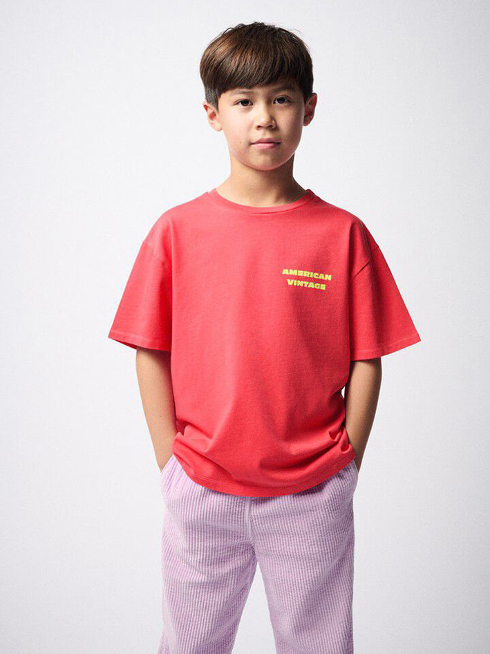 Kids T-Shirt Fizvalley Vintage Raspberry