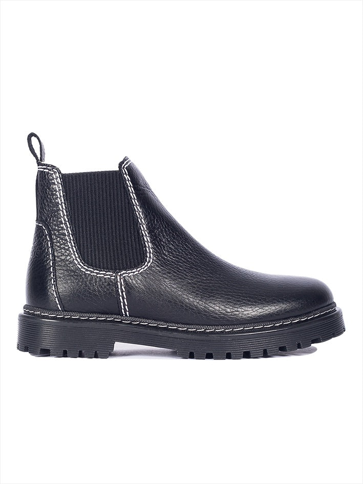 Chelsea Boot Tracksole Wool Lining Black