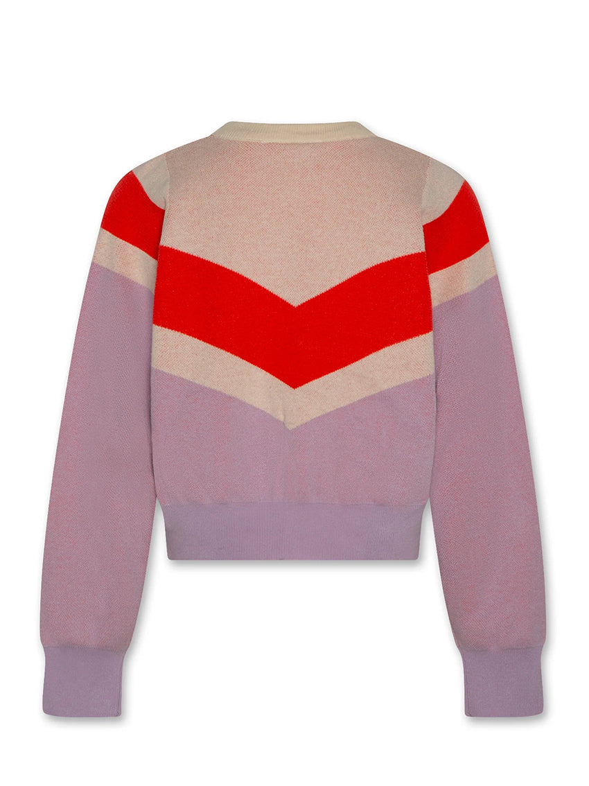 Jess C-Neck Stripe Jumper Lilac