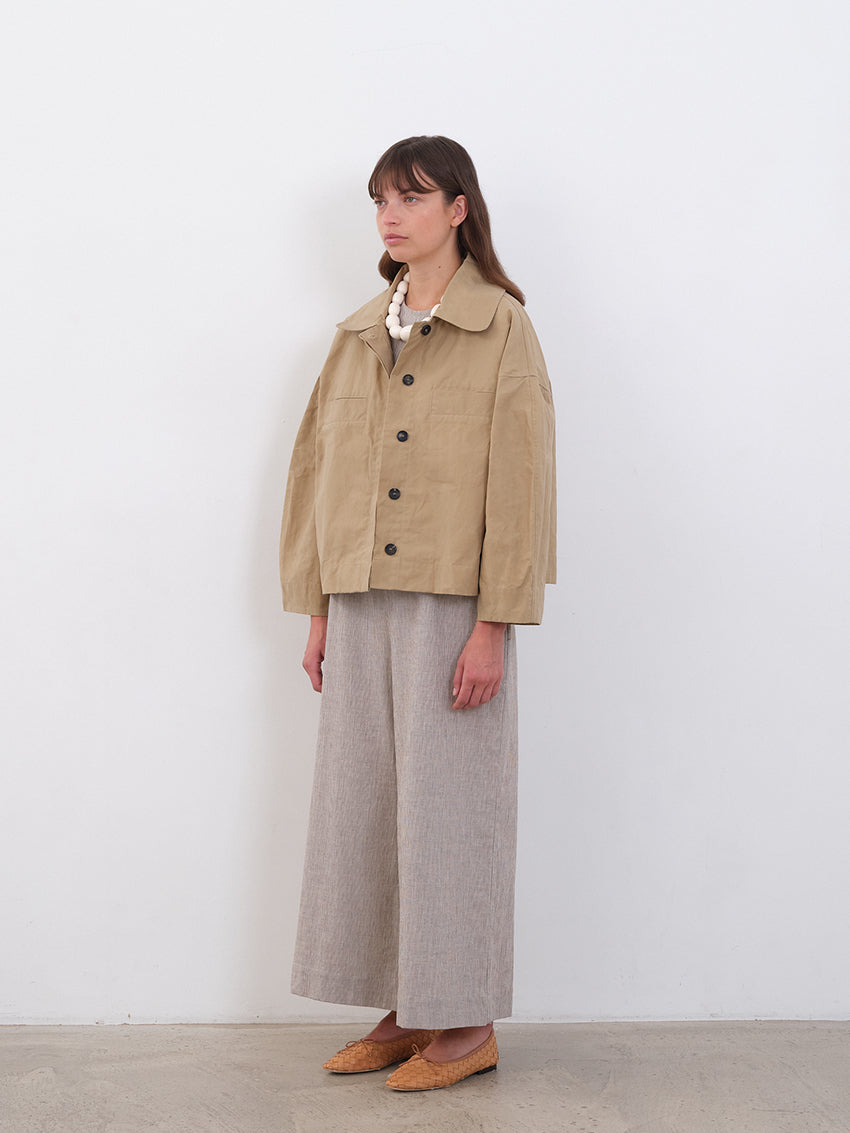 British Dry Oilskin Wesley Jacket Beige