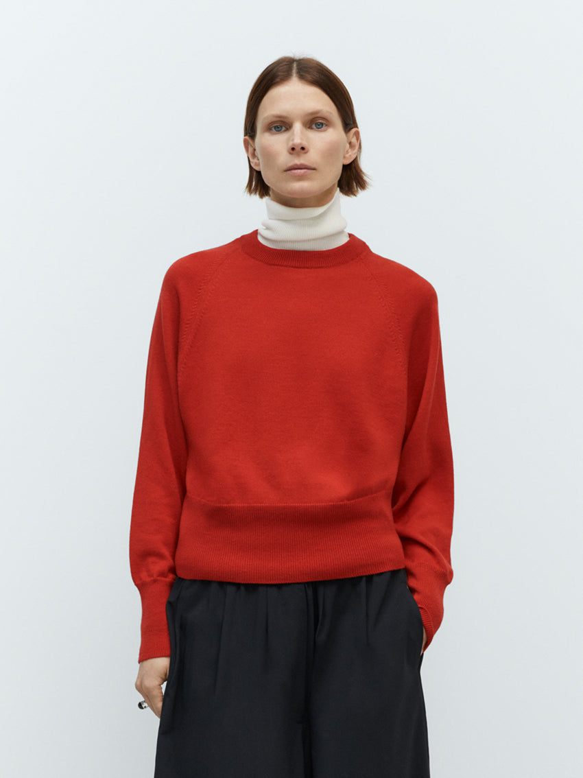 Merino Wool Sweater Red