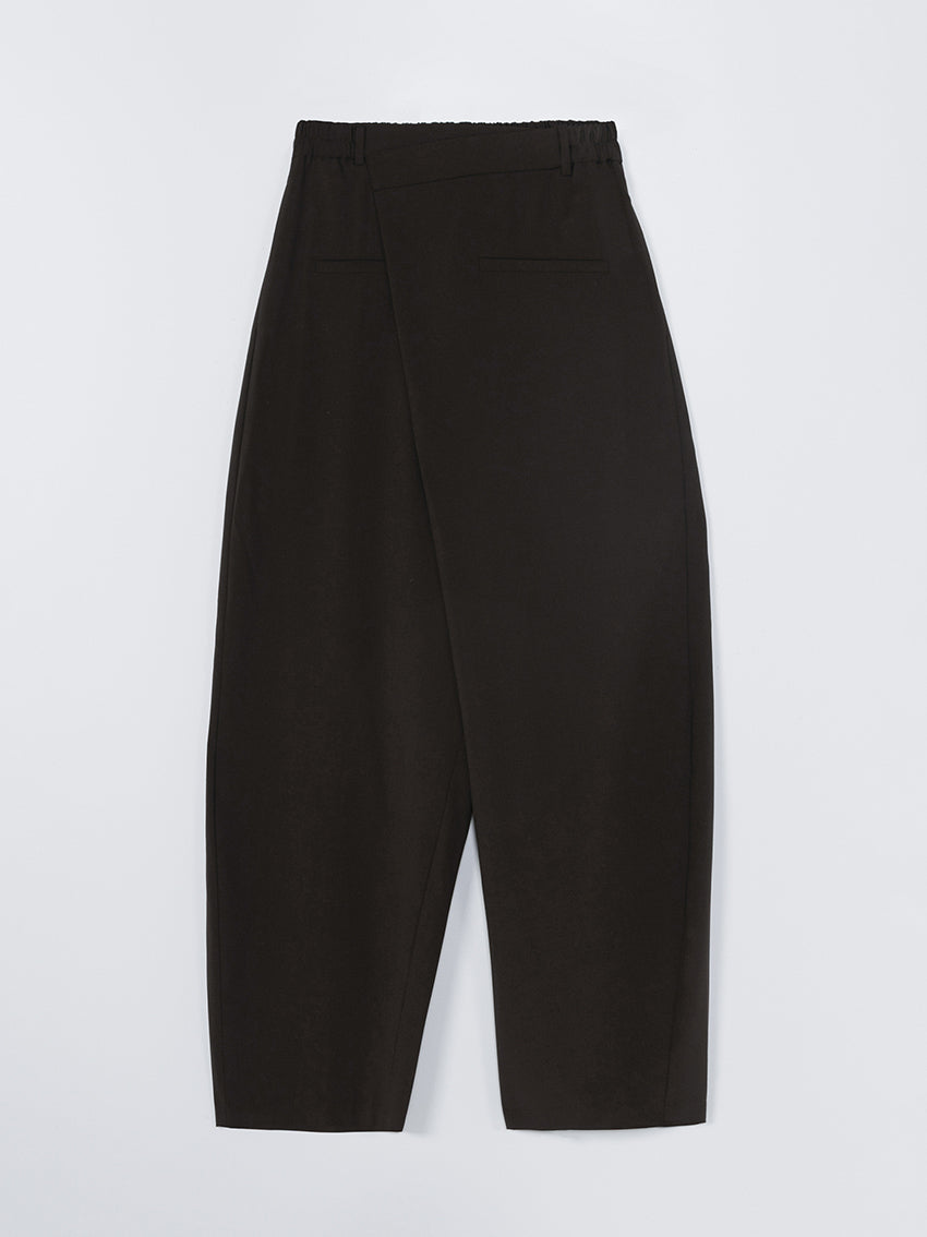 Tailoring Crossover Pants Dark Brown