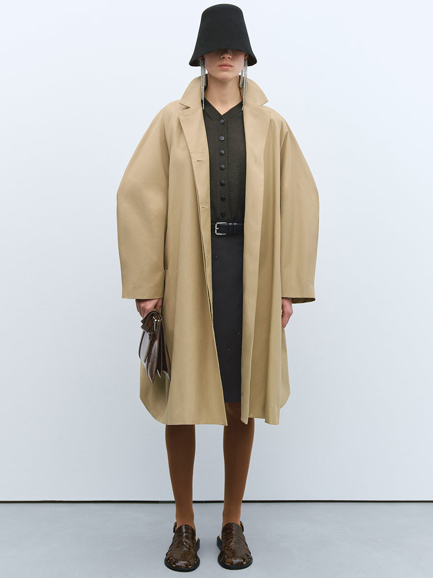 Balloon Trench Coat Camel