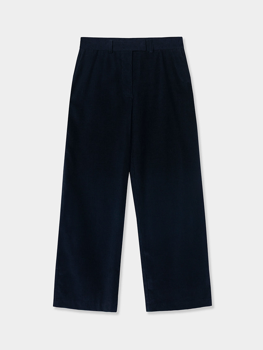 Low Rise Corduroy Pants Navy