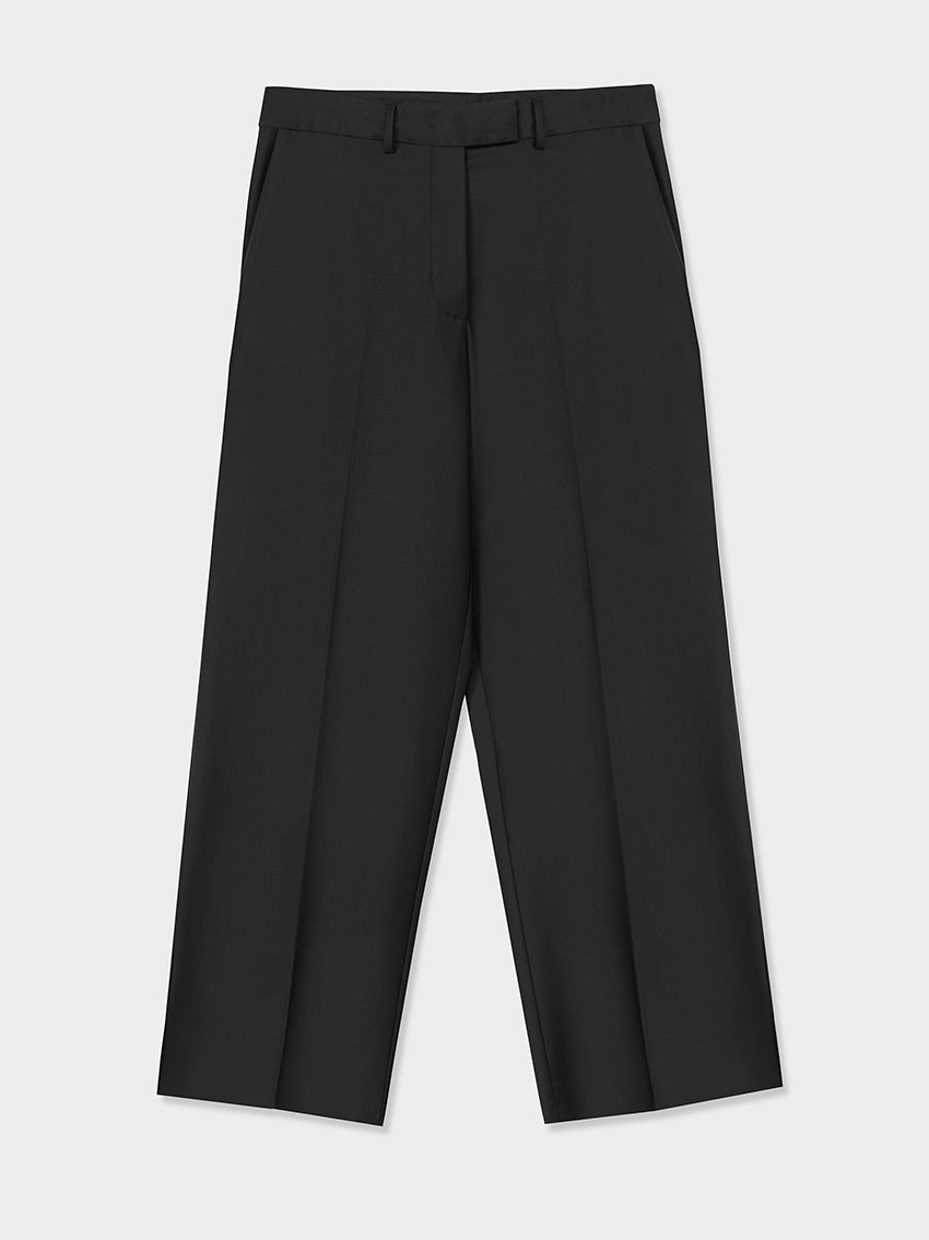 Low Rise Virgin Wool Pants Dark Brown