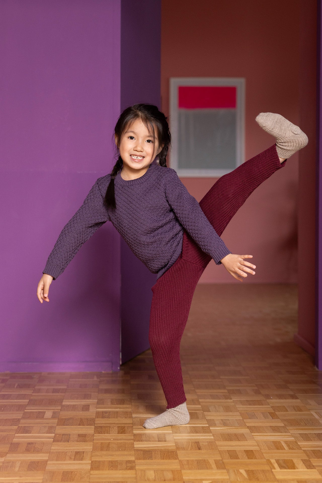 Knit Leggings Cassis