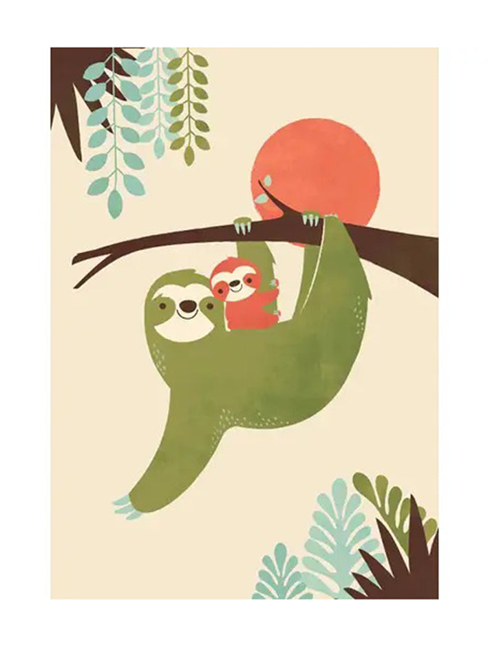 Mama Sloth Greetings Card