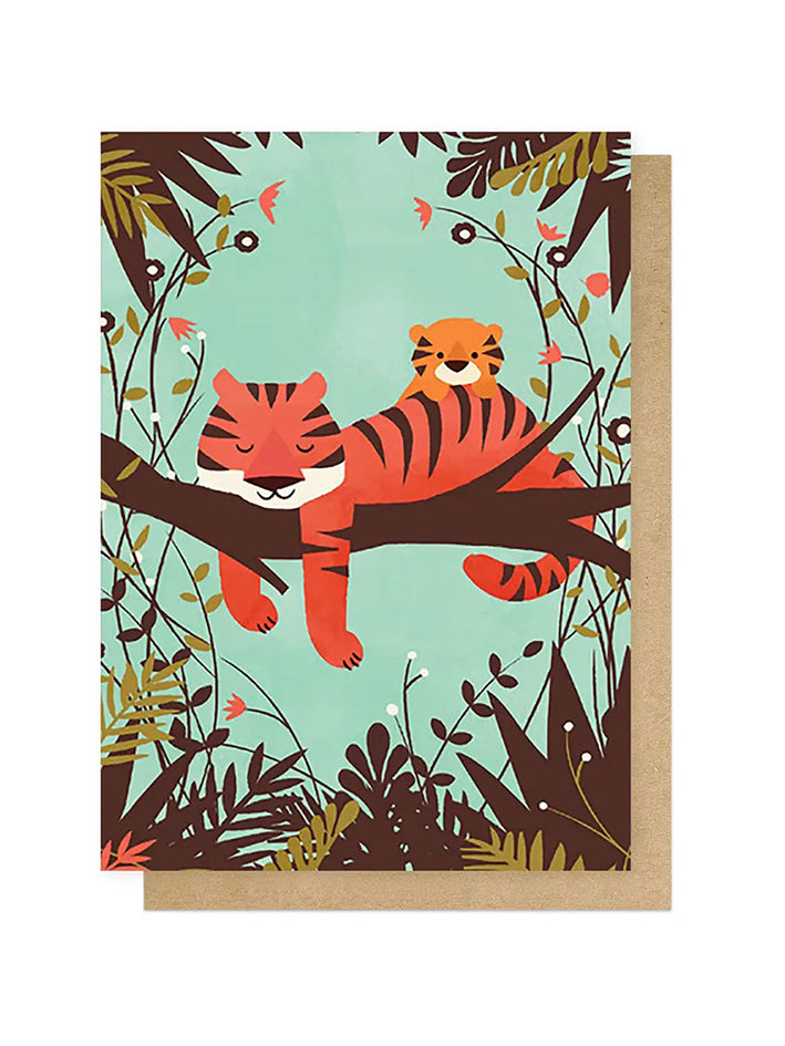 Sleeping Tiger Greetings Card